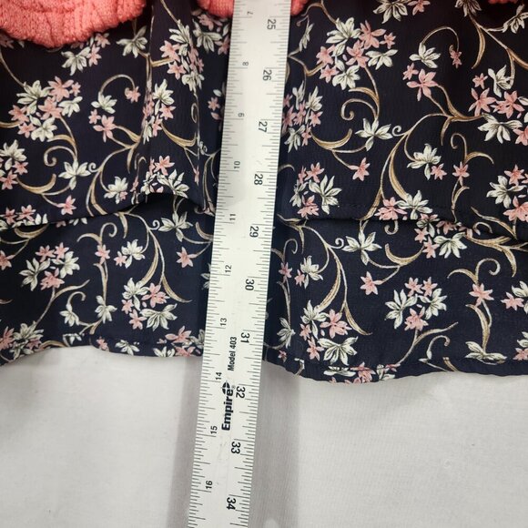 Suzanne Betro Women's Cable Knit Mixed Media Sweater Womens  1X Pink Blue - Picture 7 of 9